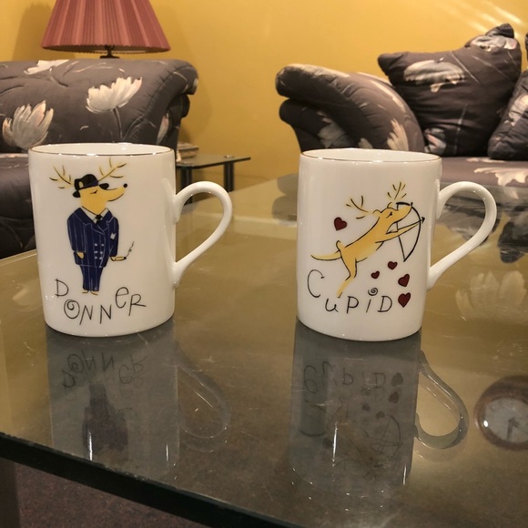 Pottery Barn Reindeer Collection Coffee Mugs - Picture 1 of 8